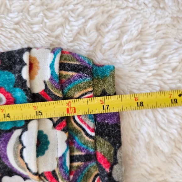 XL Grey with Floral Pattern Sweater Dress EUC Knee Length - Picture 10 of 12